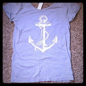 Off shoulder nautical top